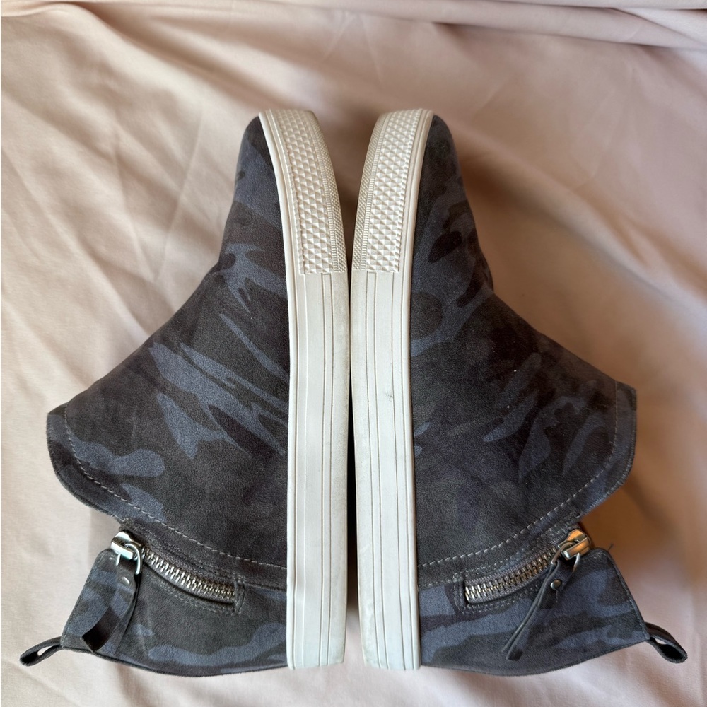 Susina Wedge Blue Camo Sneakers - Picture 3 of 5